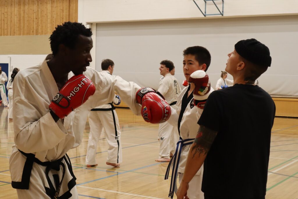 Djibril Elina Gustafsson at Hosinsul 30yo training camp with Master Arto Alahäivälä